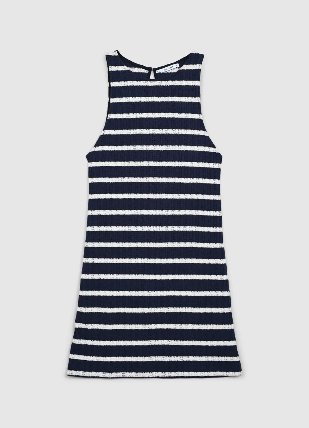 Calliope robe en maille rayée mini sans manches