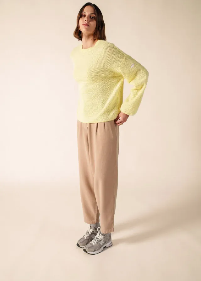 Saint James Ascain pull aube/blanc mohair femme