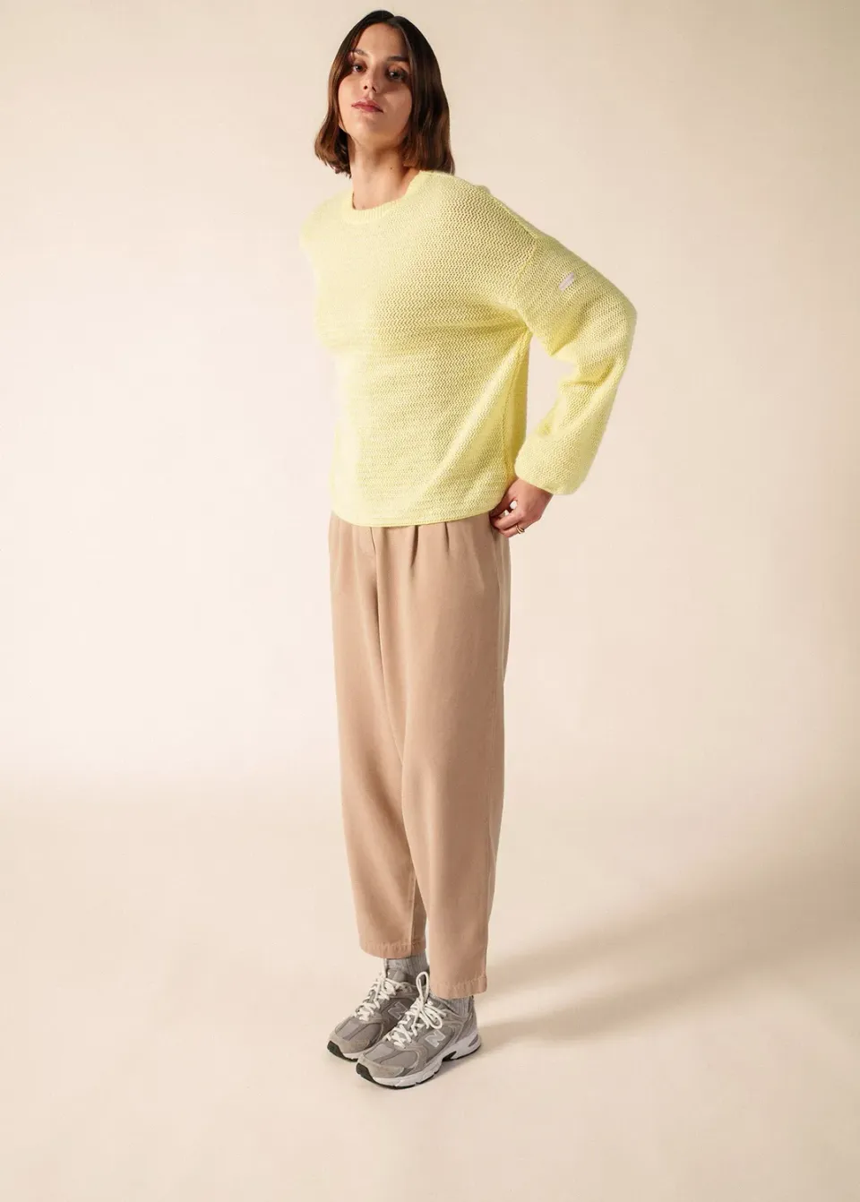 Saint James Ascain pull aube/blanc mohair femme