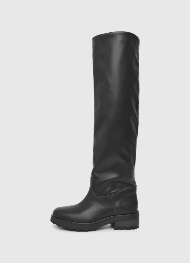 Calliope bottes froncées simili cuir femme casual