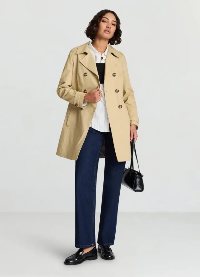 Calliope trench double boutonnage femme XS ceinture unie