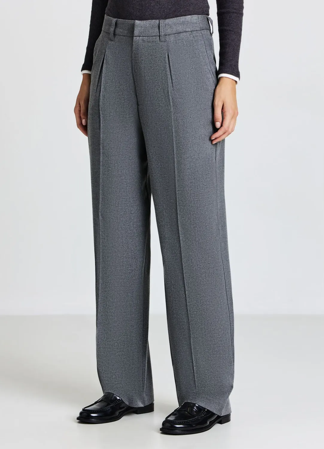Calliope pantalon straight pinces femme long