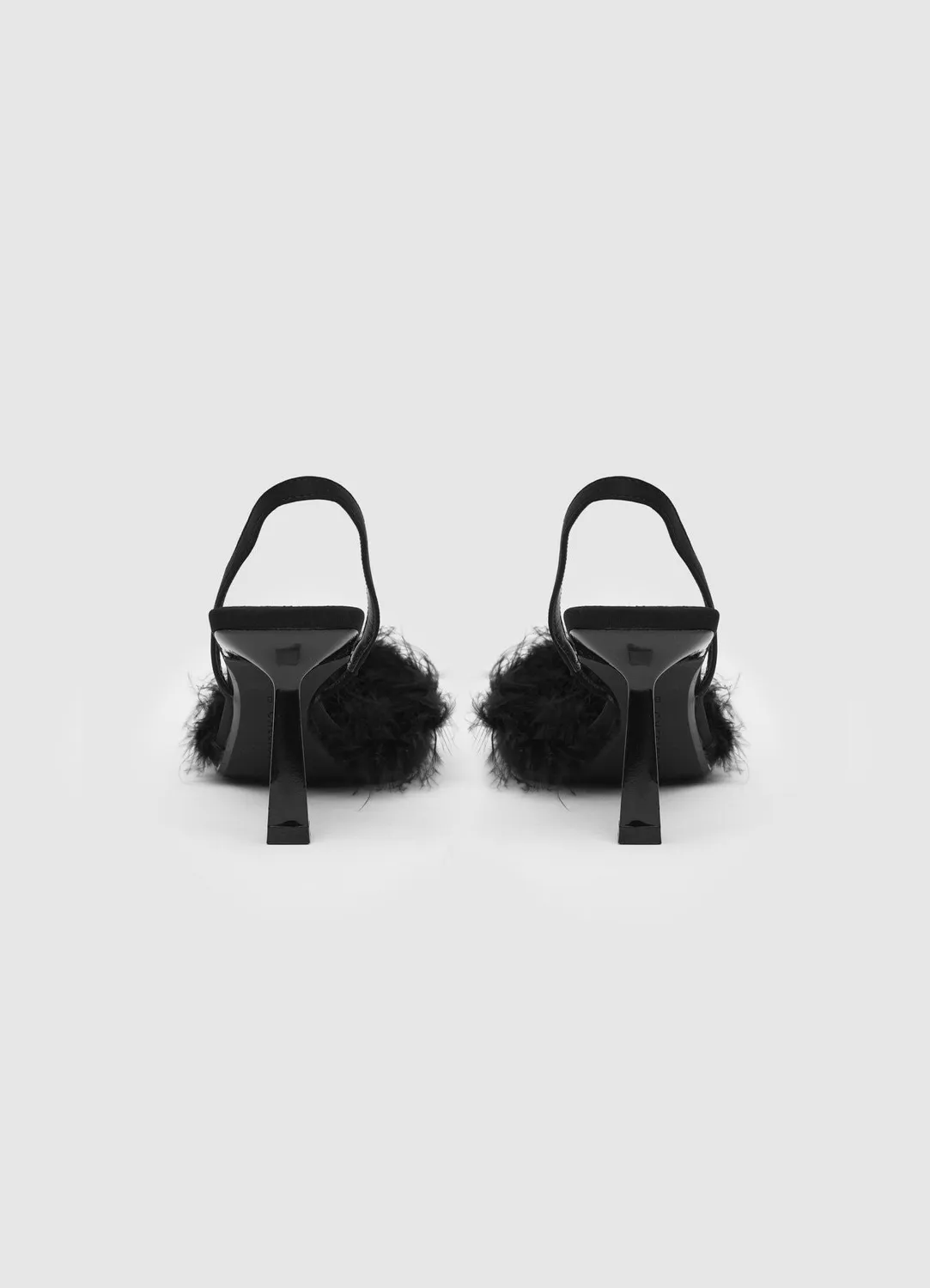 Calliope escarpins slingback plume talon 8 cm