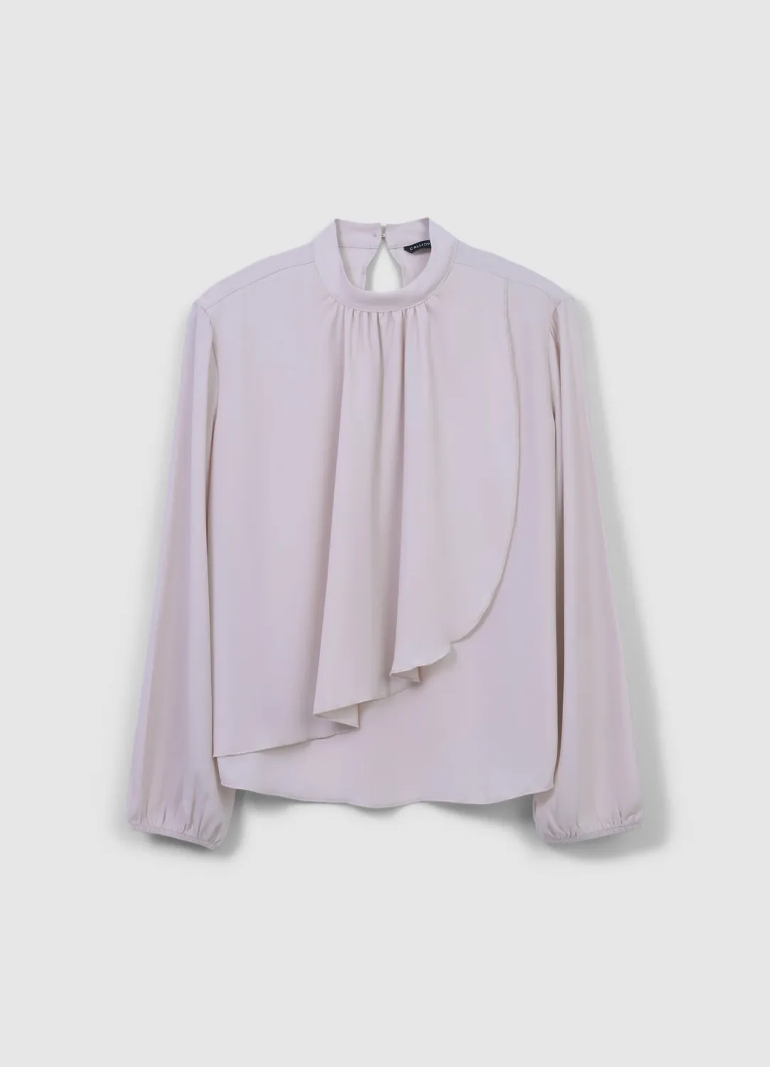Calliope blouse à volants manches longues unie