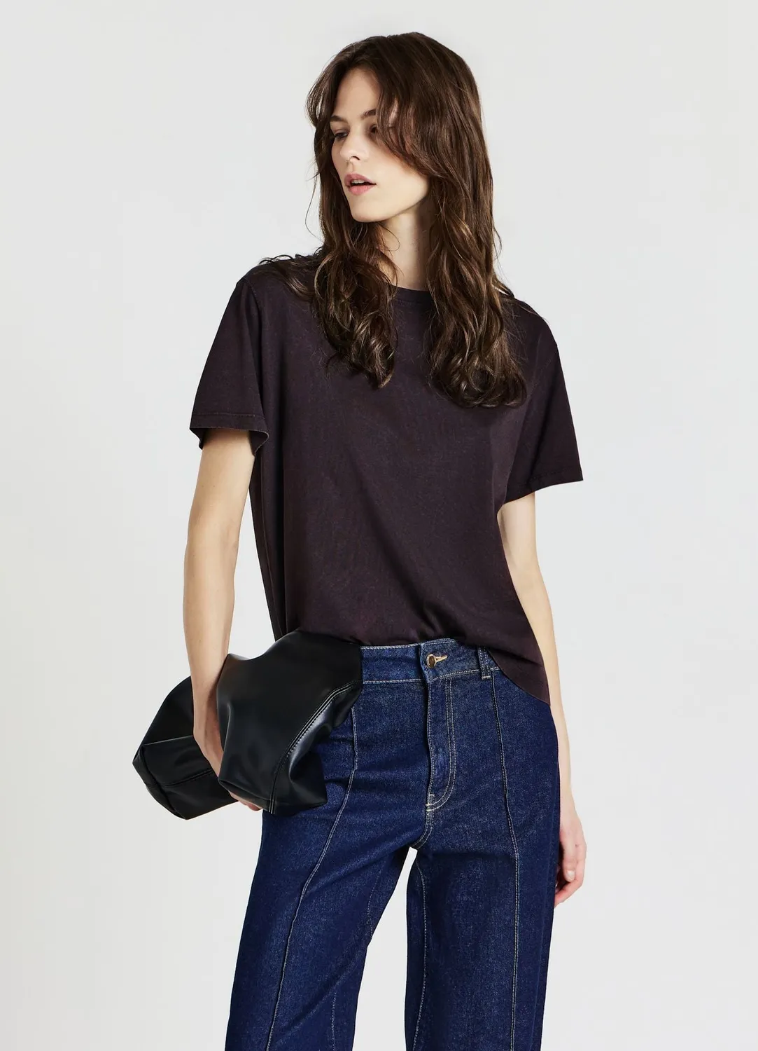 Calliope t-shirt délavé femme coton col rond