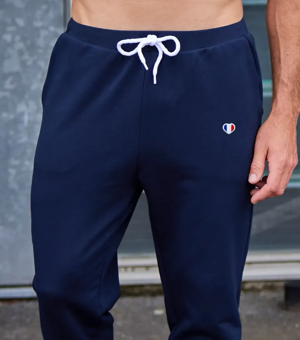 Cocorico Iconique jogging homme marine coton