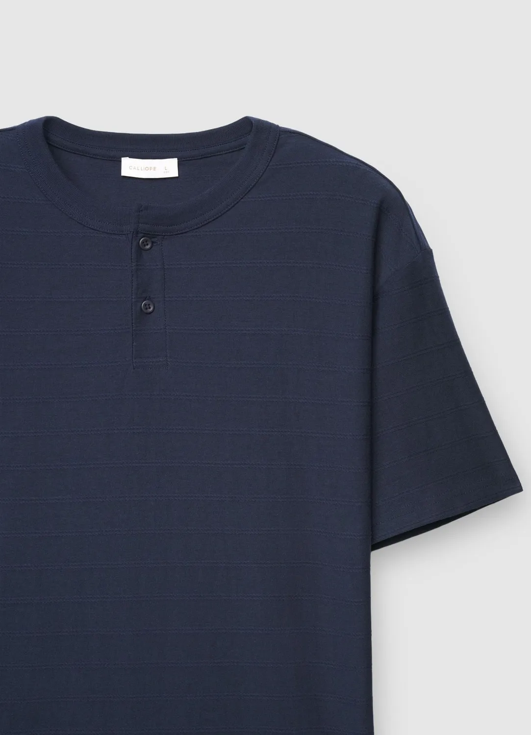 Calliope Serafino t-shirt homme rayures relief