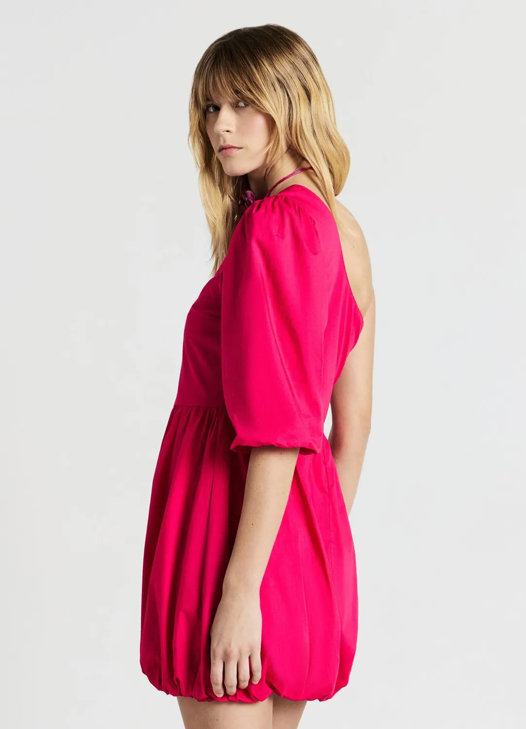 Calliope robe courte monospalla ballon XS-M