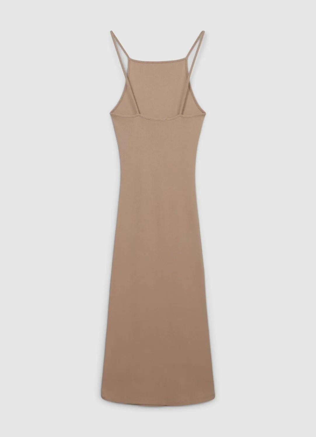 Calliope Robe longue femme à côtes bretelles