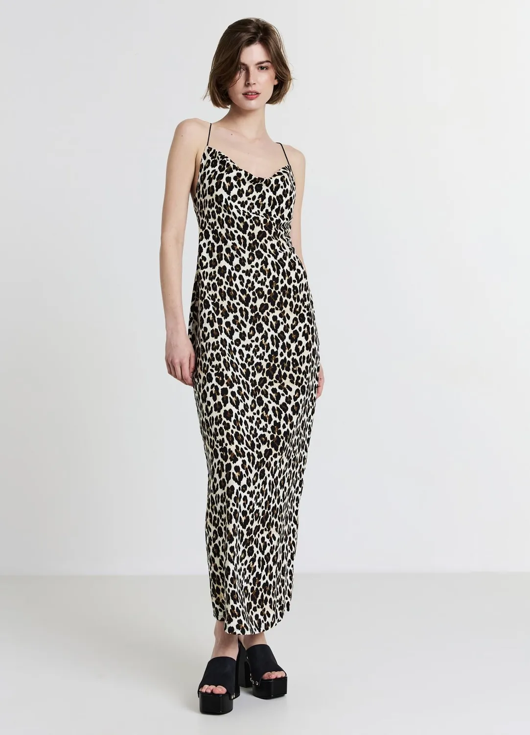 Calliope robe longue femme animalier dos croisé