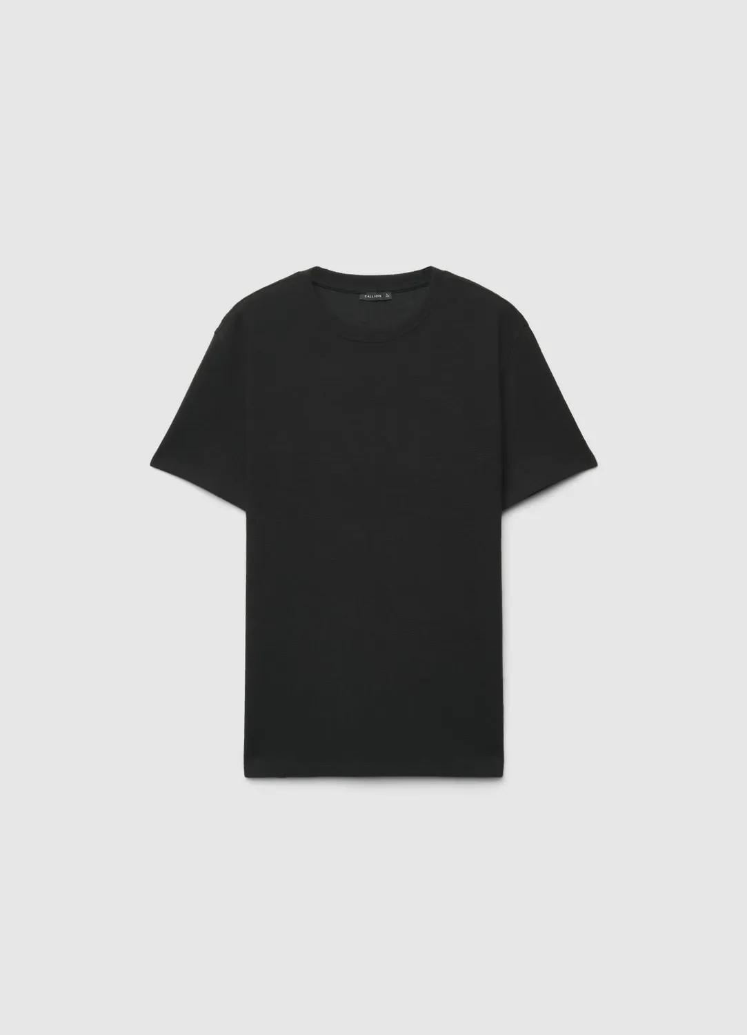 Calliope T-shirt uni col rond texturisé homme