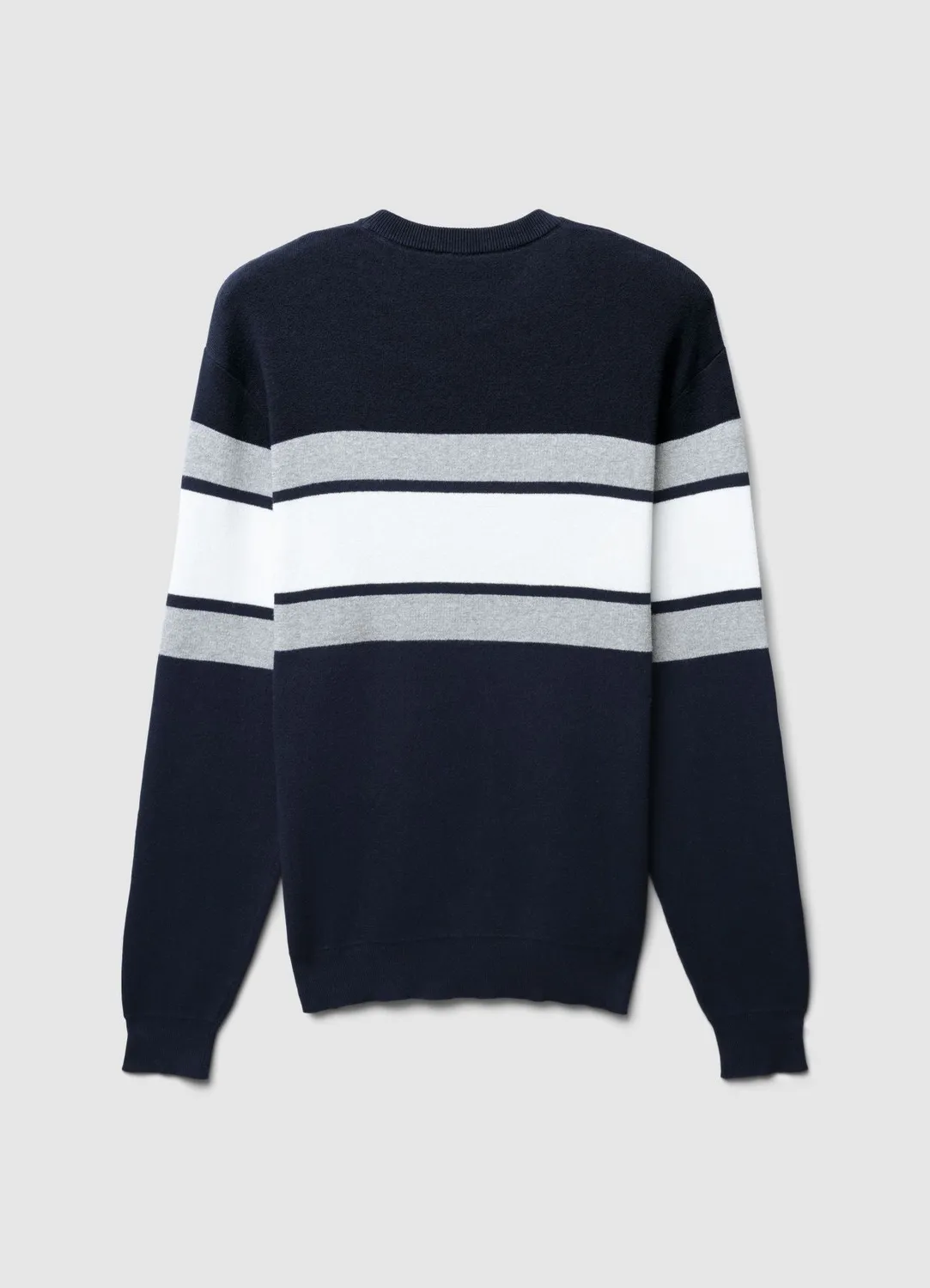 Calliope pull col rond à rayures homme manches longues