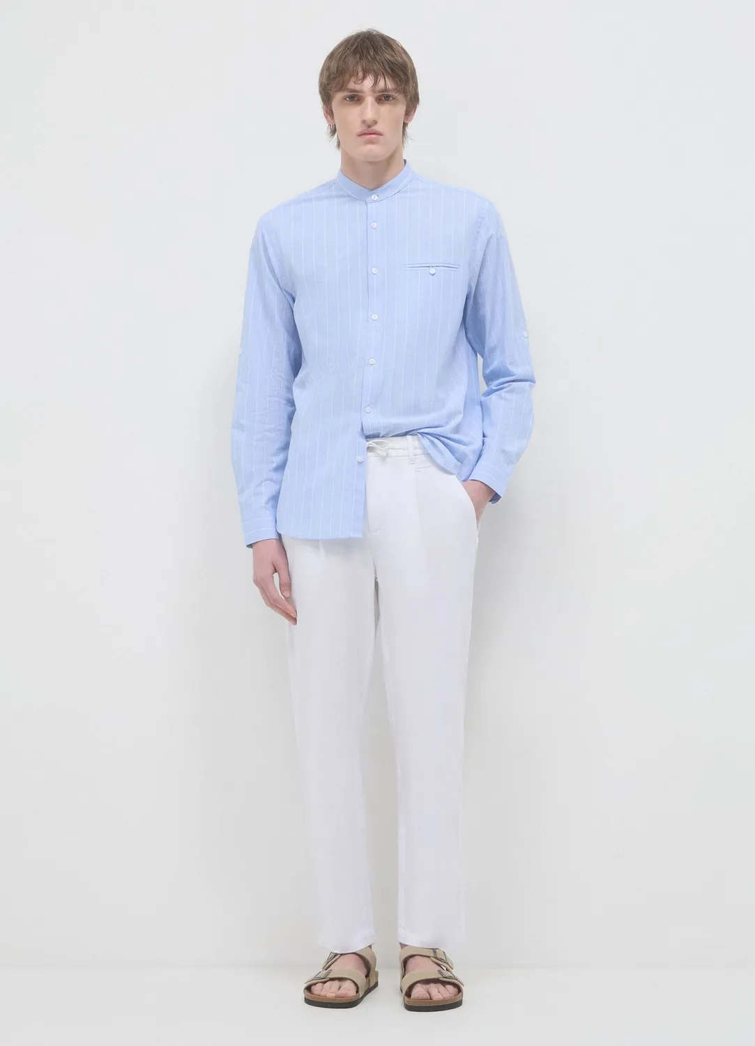 Calliope chemise col coreen rayee coton homme