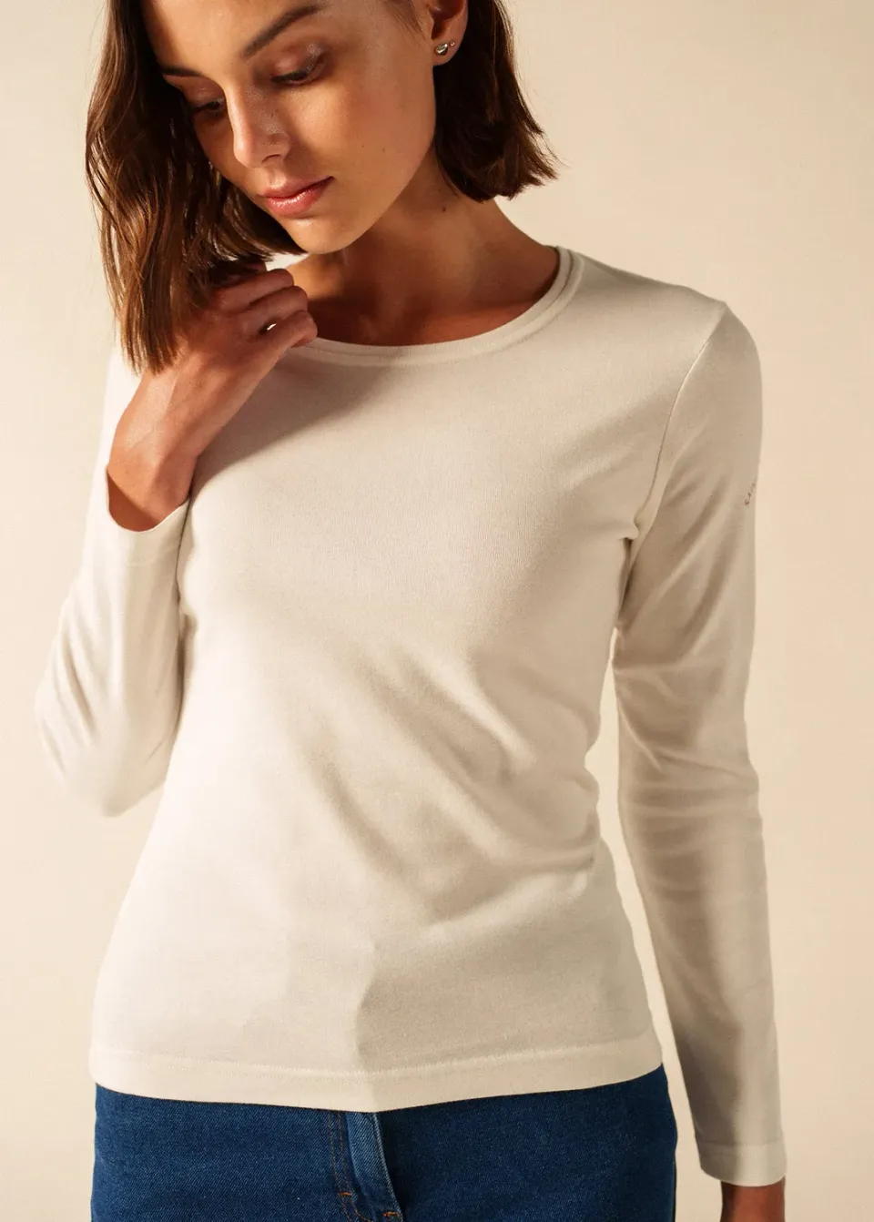 Saint James Celina t-shirt écume coton