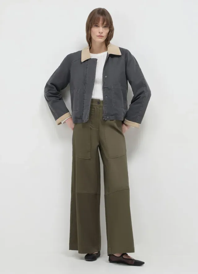 Calliope blouson femme coton col contraste regular