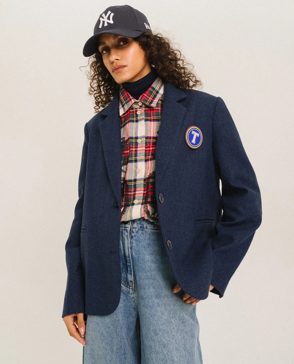 TINSELS FANZINE veste GROUND NAVY tailleur laine