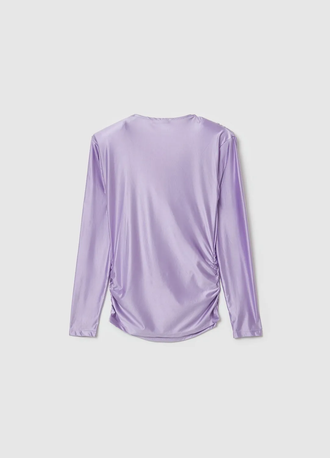 Calliope t-shirt col châle manches longues épaulettes