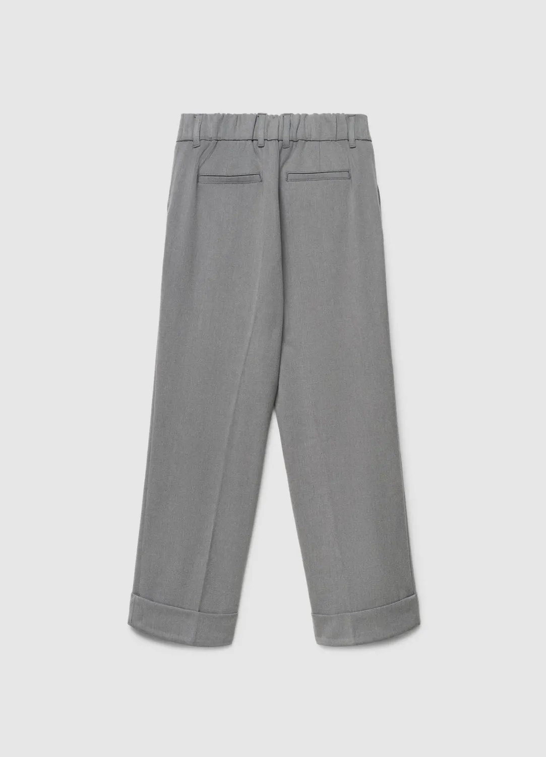 Calliope pantalon femme droit taille haute à revers