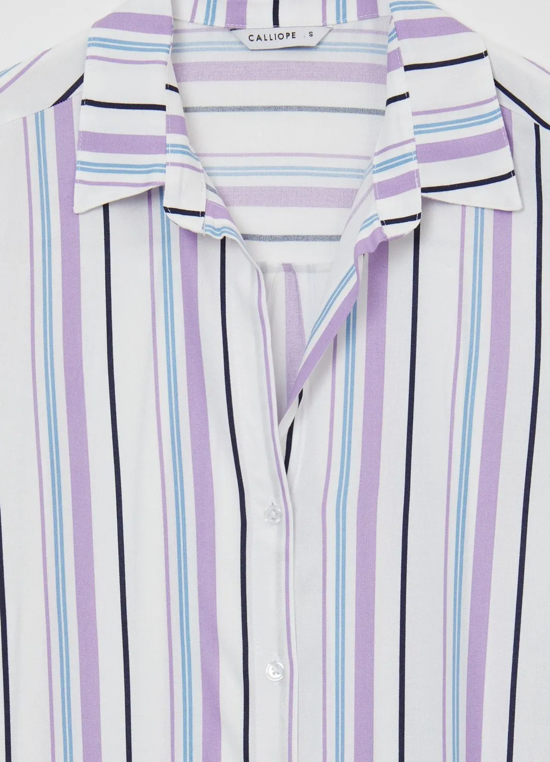 Calliope chemise rayée manches courtes boutonnée femme