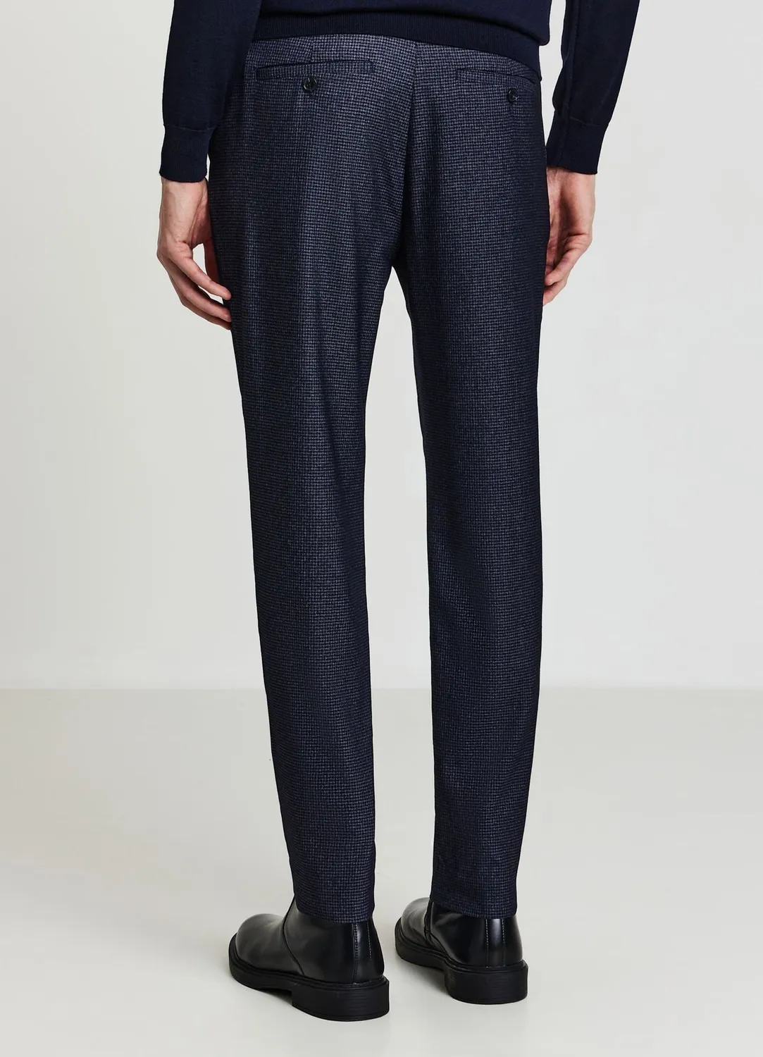 Calliope Pantaloni pantalon homme 48 pied-de-poule bureau