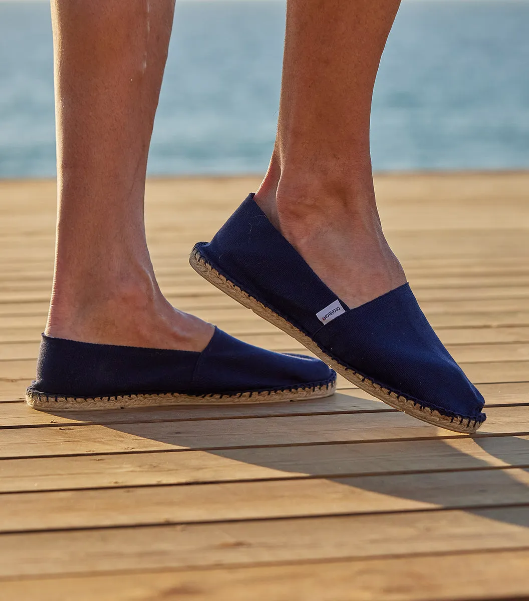 Cocorico espadrille homme marine toile coton