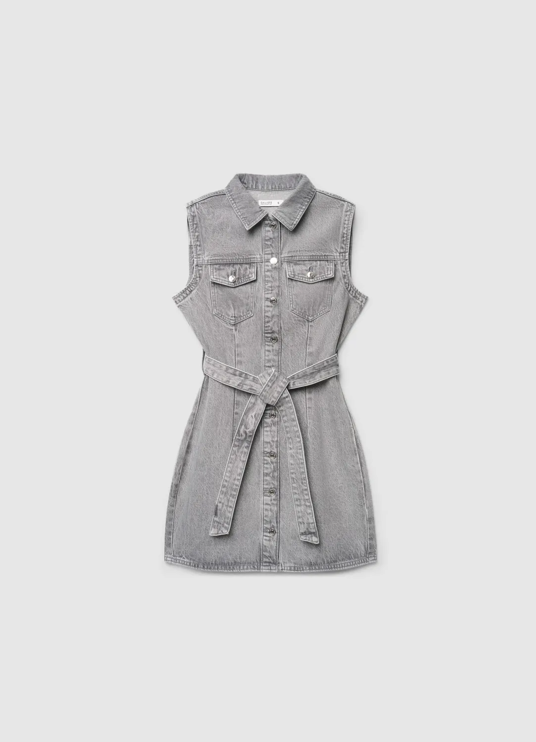 Calliope chemisier robe denim ceinture