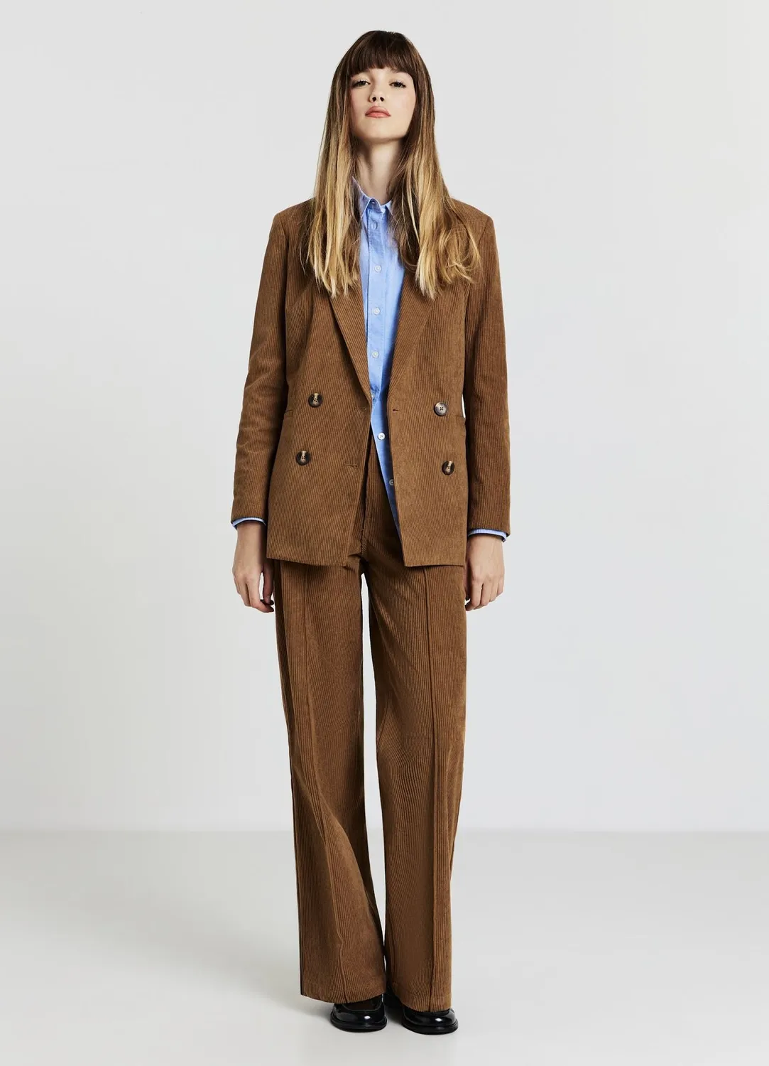 Calliope veste blazer double boutonnage effet velours femme