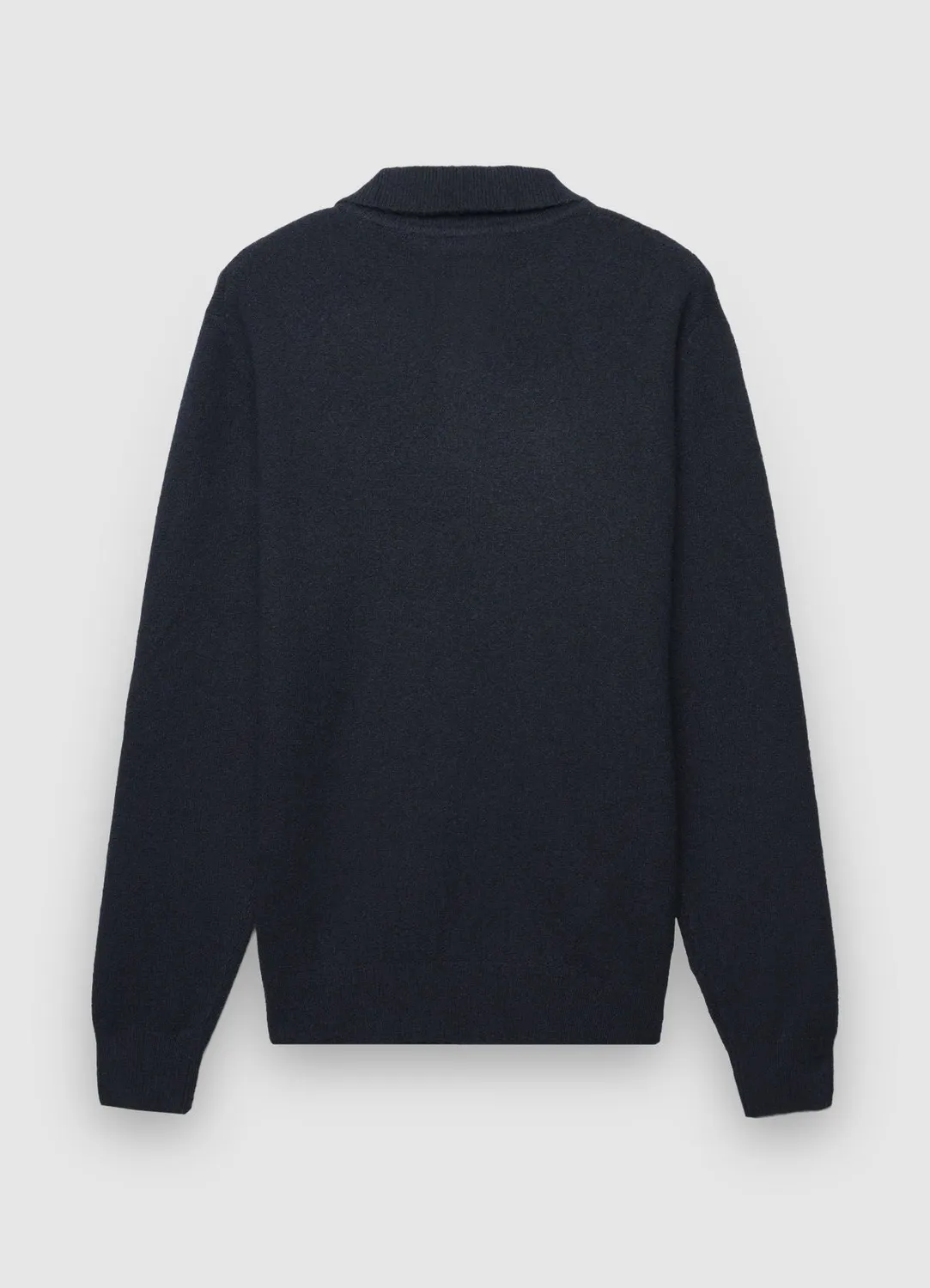 Calliope polo homme uni manches longues col boutonné