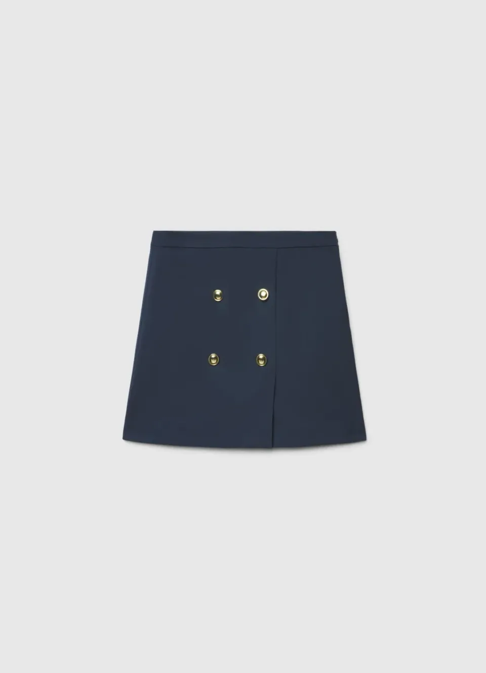 Calliope jupe mini boutons décoratifs femme coupe évasée