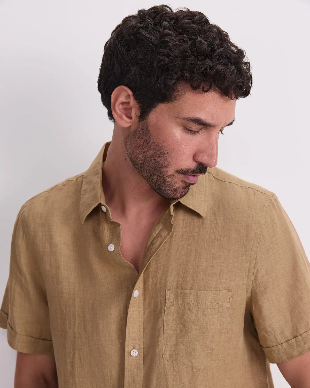 SPORTSCRAFT Delave chemise lin homme manches courtes délavé