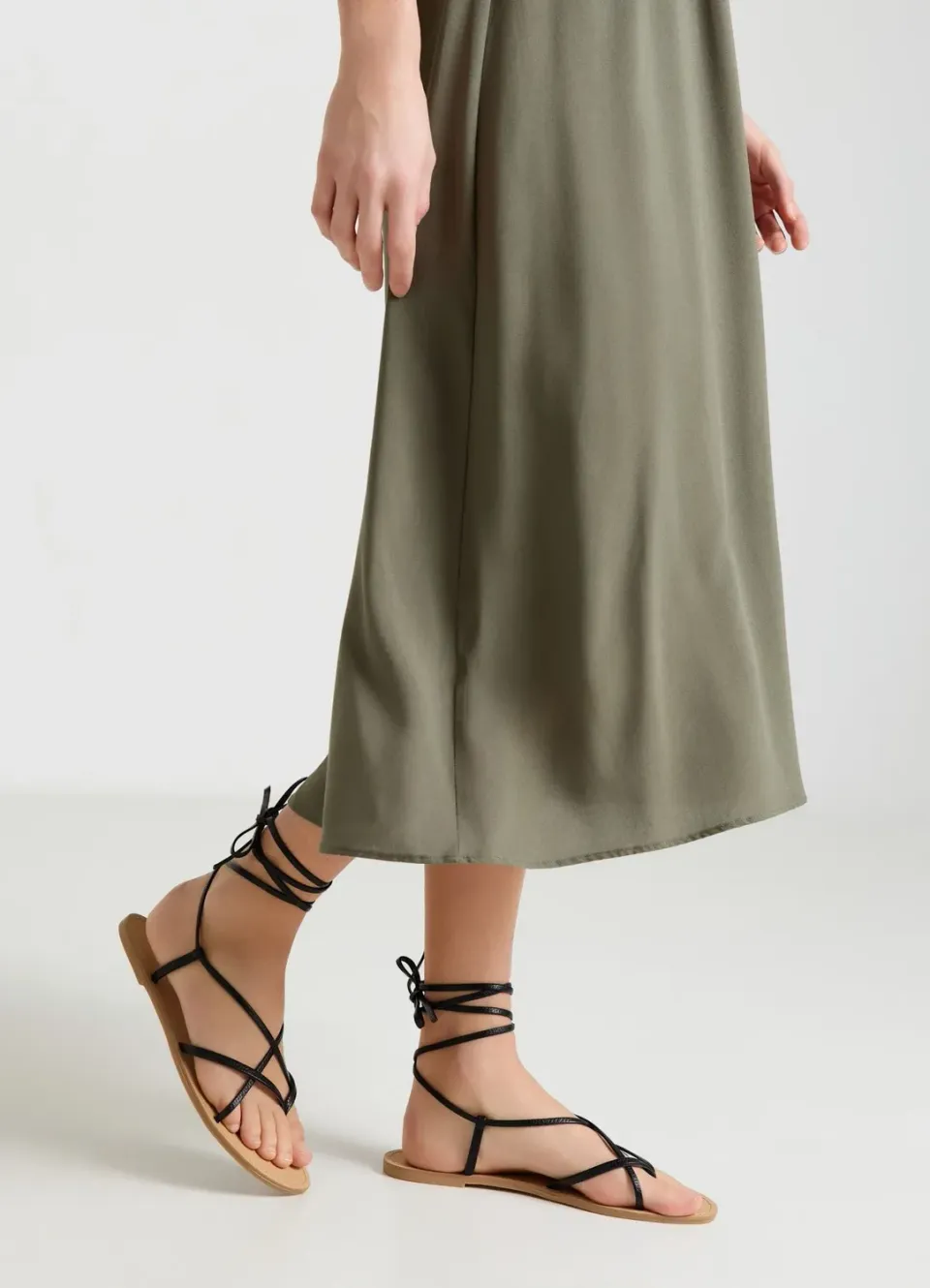 Calliope Sandali flat alla schiava sandales femme lacets