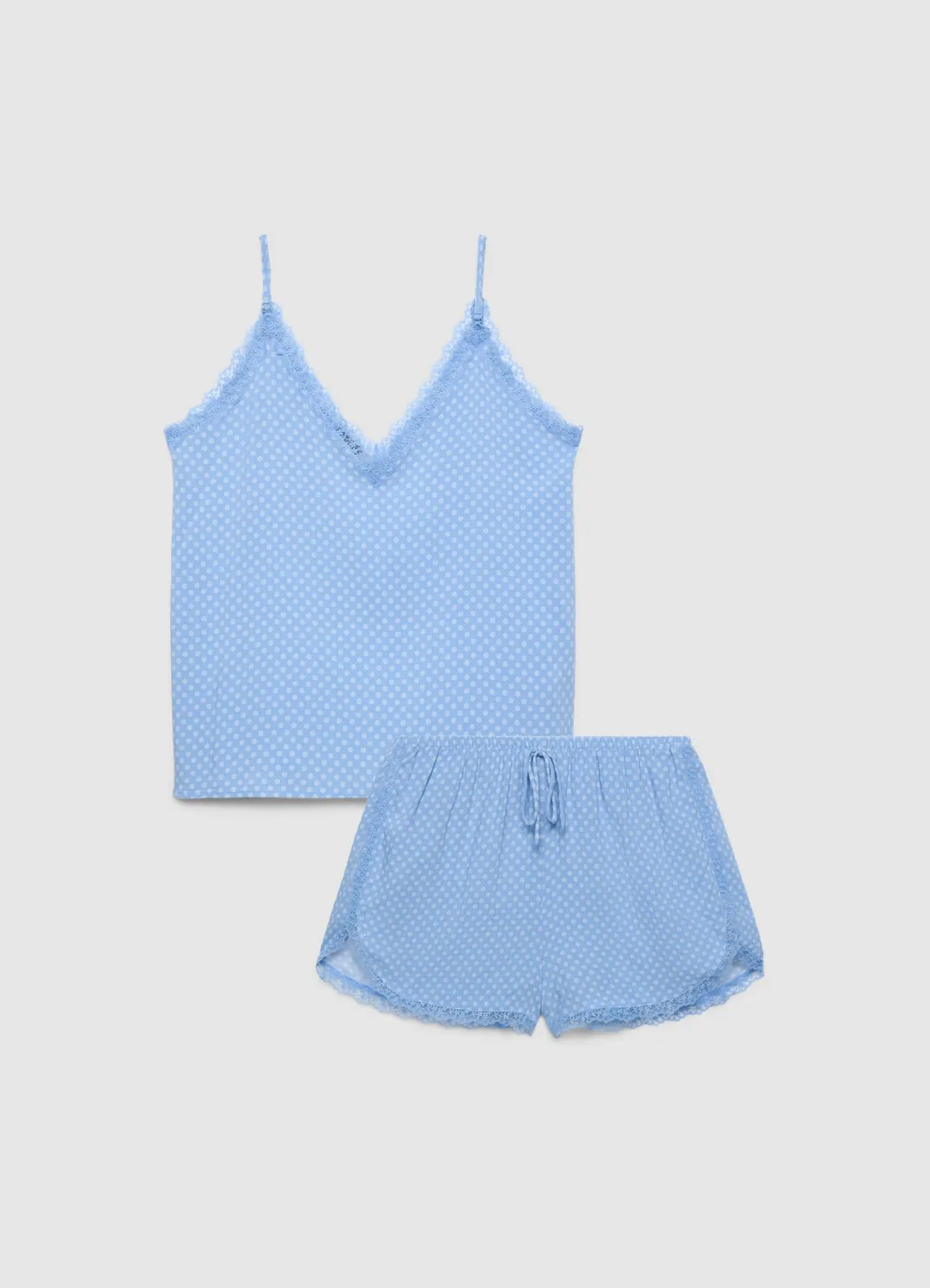 Calliope pyjama pois dentelle femme ensemble 2 pièces