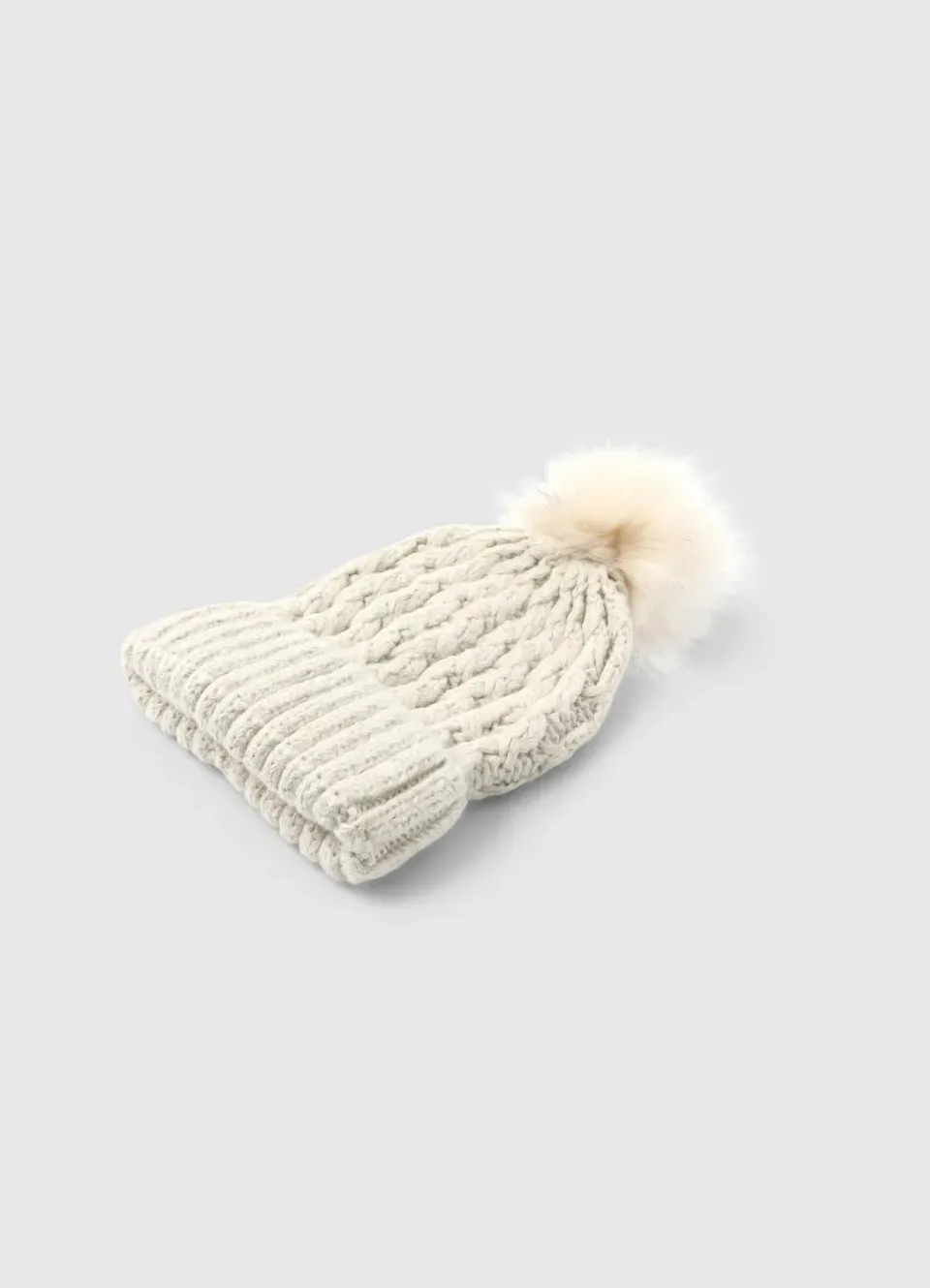 Calliope bonnet pompon femme maille tressée