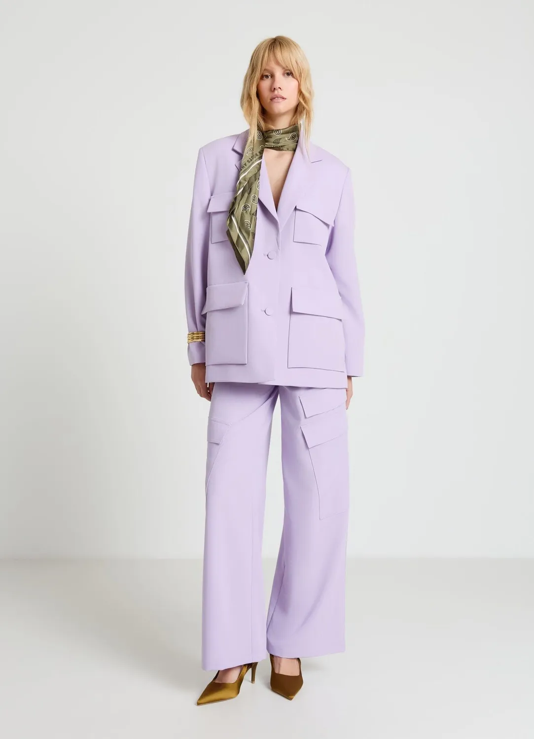 Calliope veste monopetto utility poches plaquées