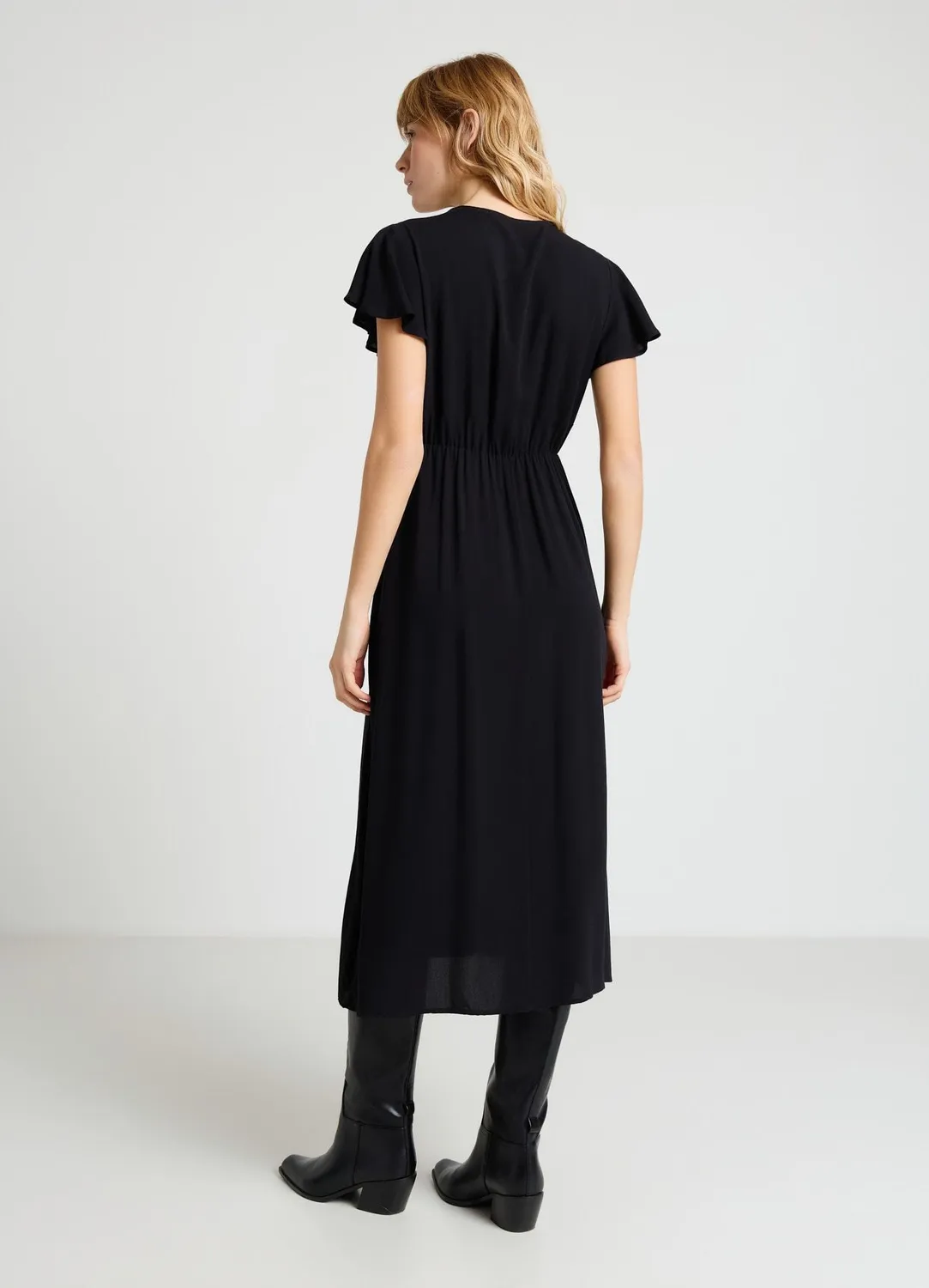 Calliope Atelier robe à volants robe femme col V