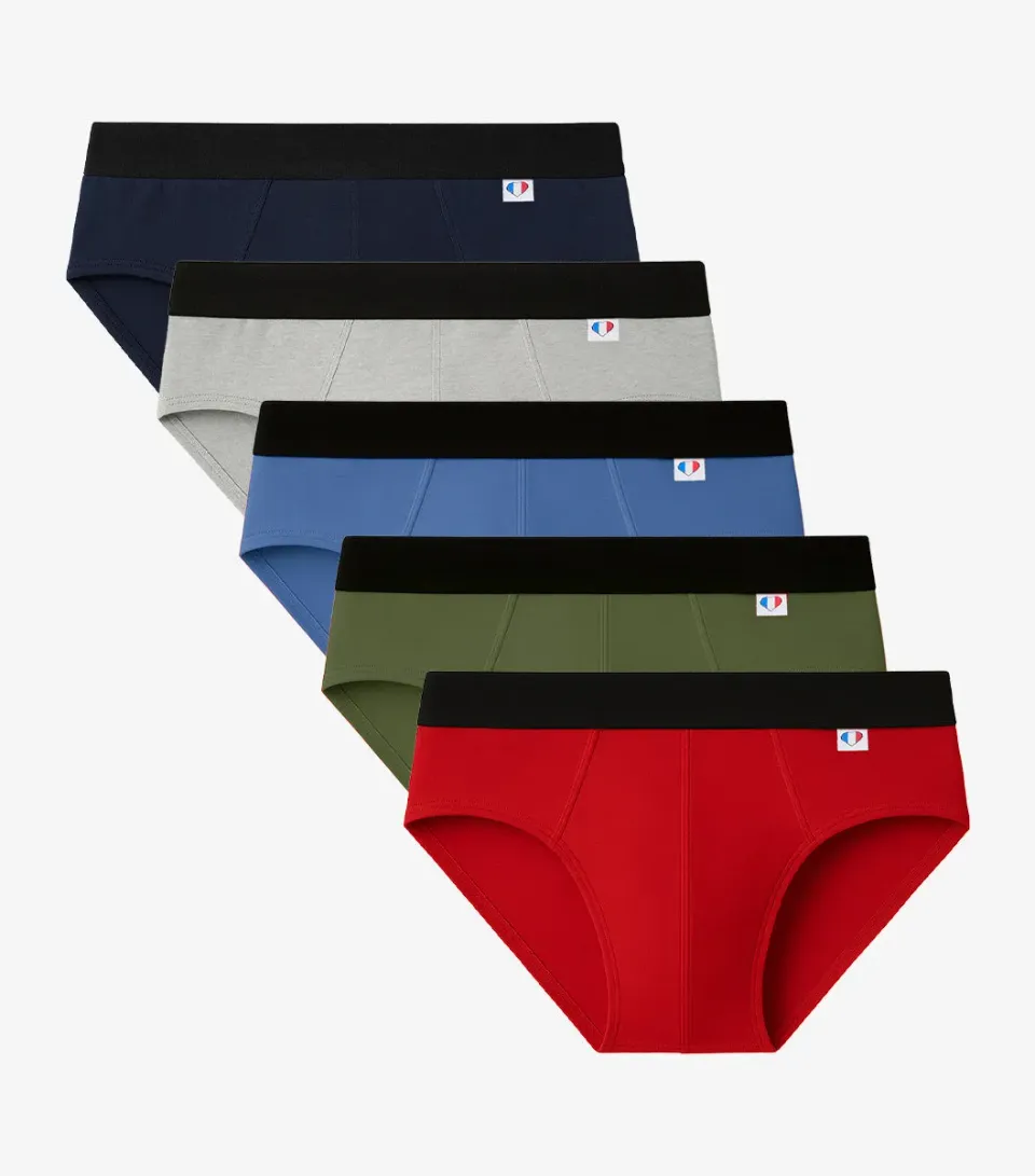 Cocorico Intemporel slip homme x5 coton pack