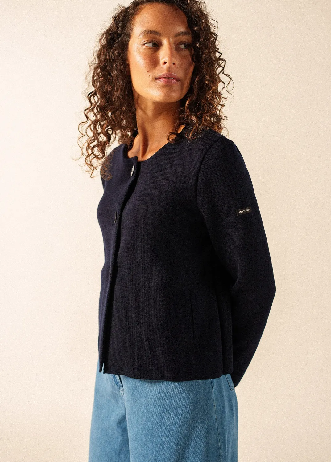 Saint James Montpellier veste femme laine navy