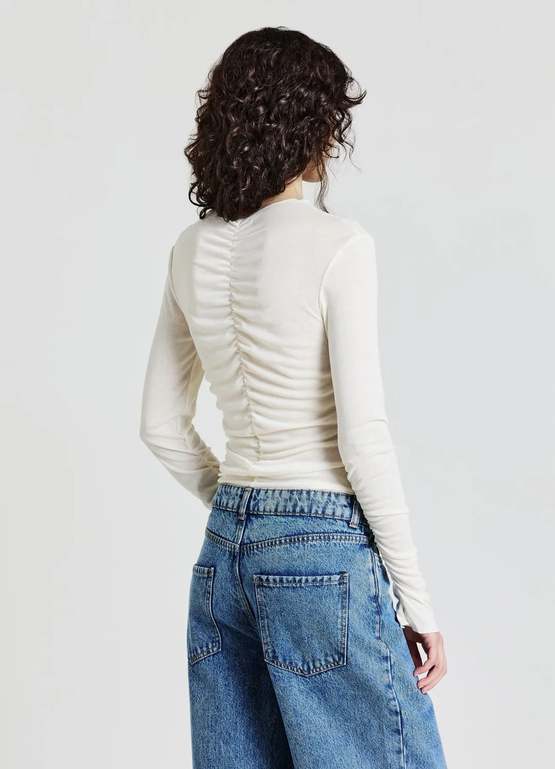 Calliope t-shirt froncé femme manches longues