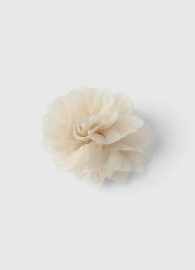 Calliope broche fleur tissu femme unie