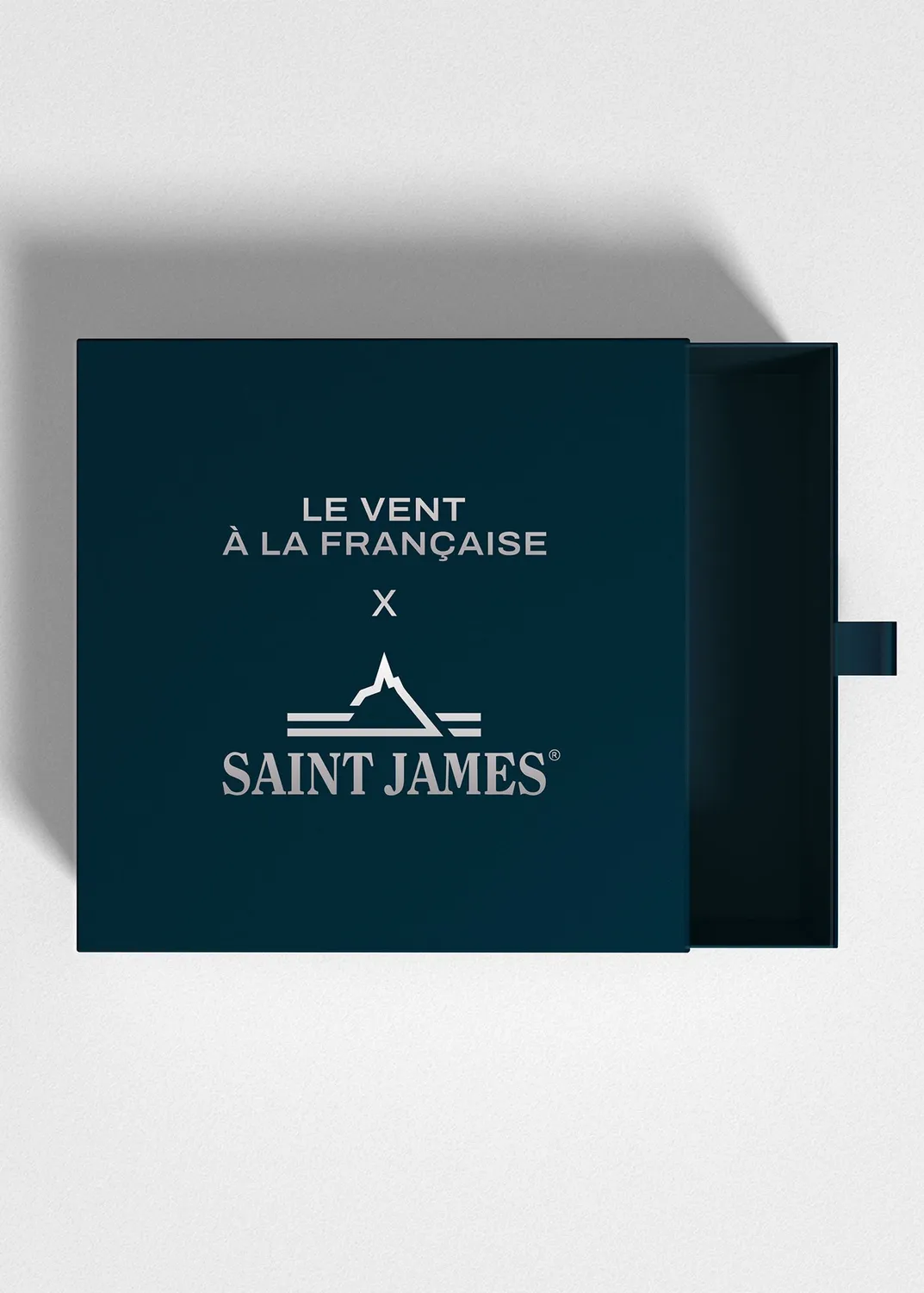 Saint James Logo bracelet or rayé blanc kaki