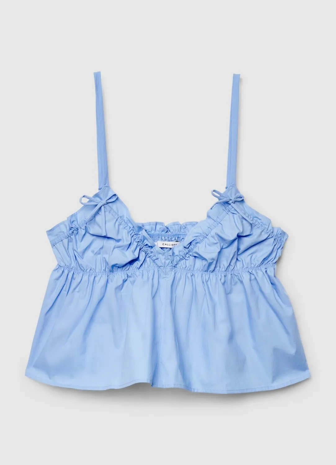 Calliope top femme bretelles col V volants