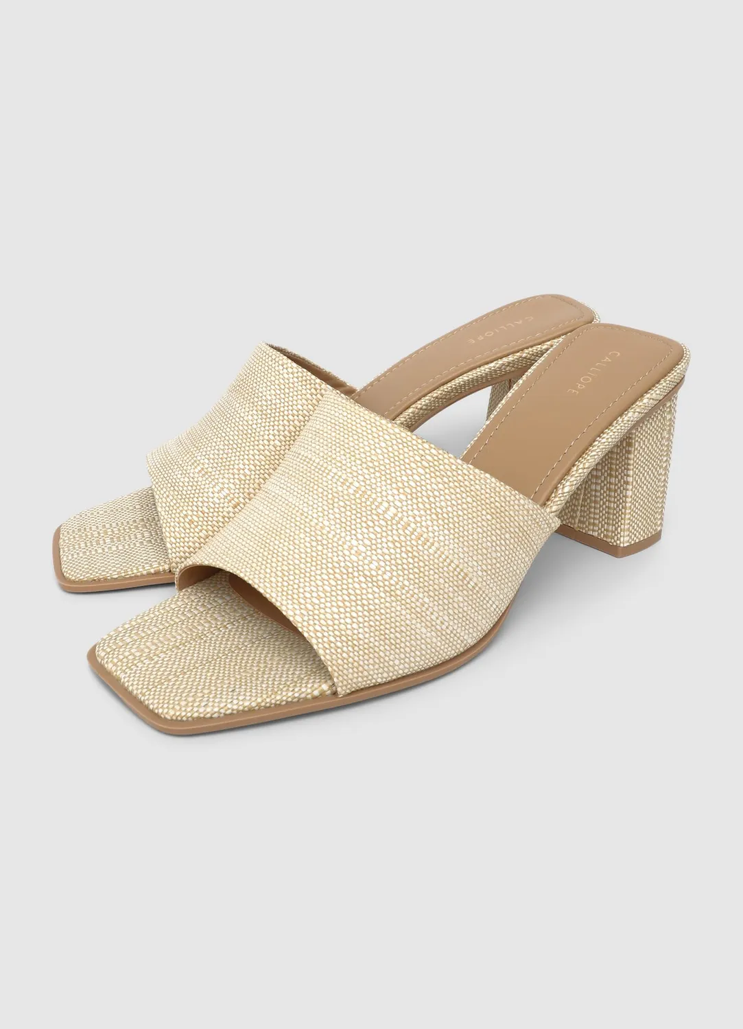 Calliope Mules canvas mules femme talon 8 cm