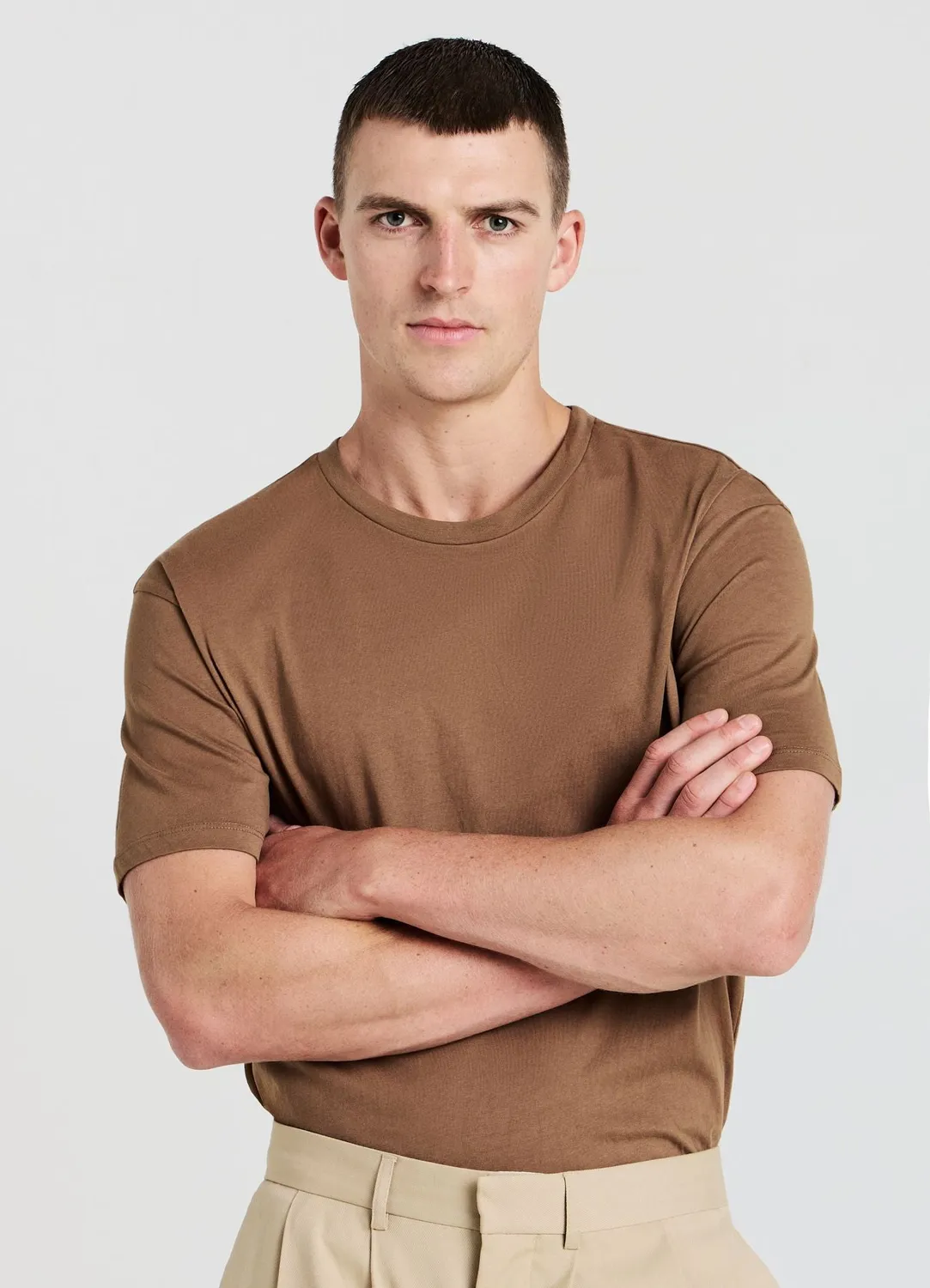 Calliope t-shirt uni homme coton col rond