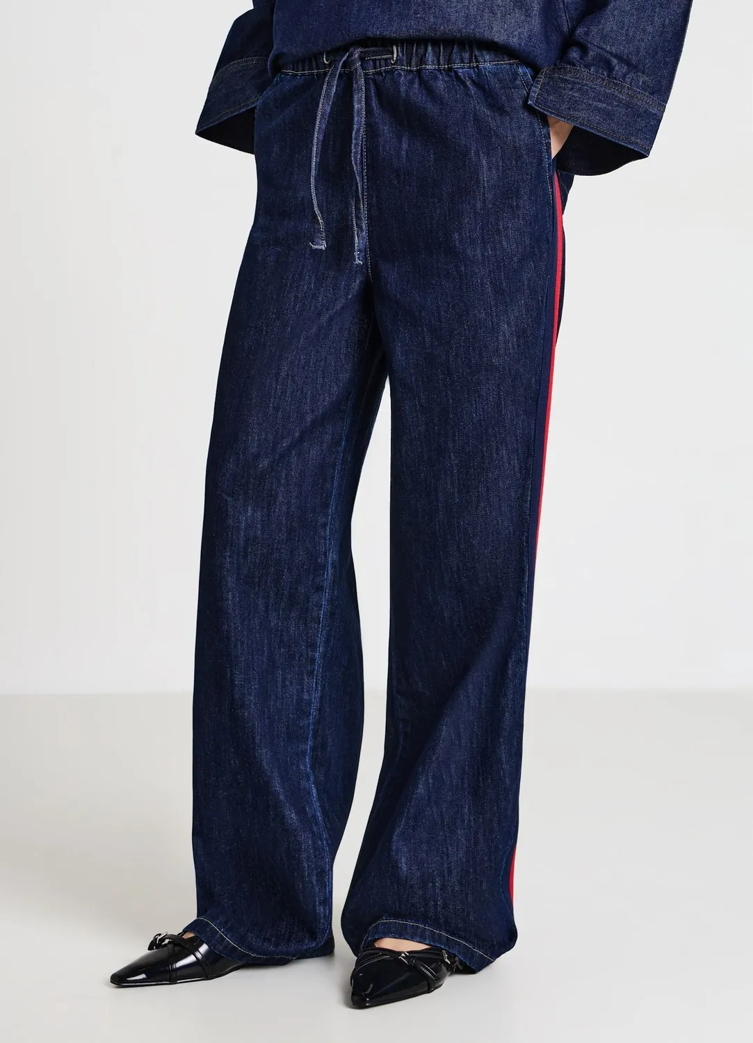 Calliope jean jogger femme bandes latérales
