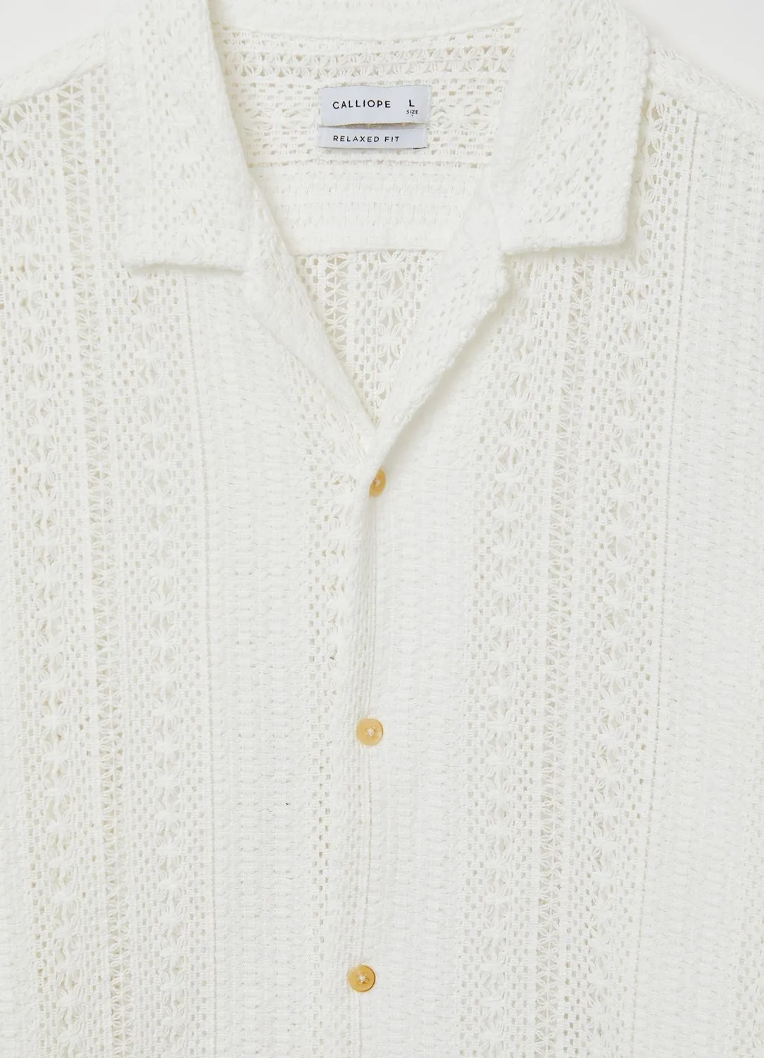Calliope Chemise Crochet Courte Homme Coton
