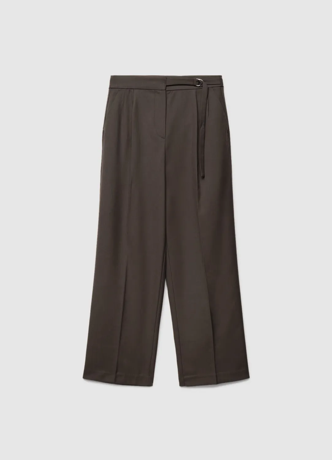 Calliope pantalon palazzo femme taille haute boucle uni