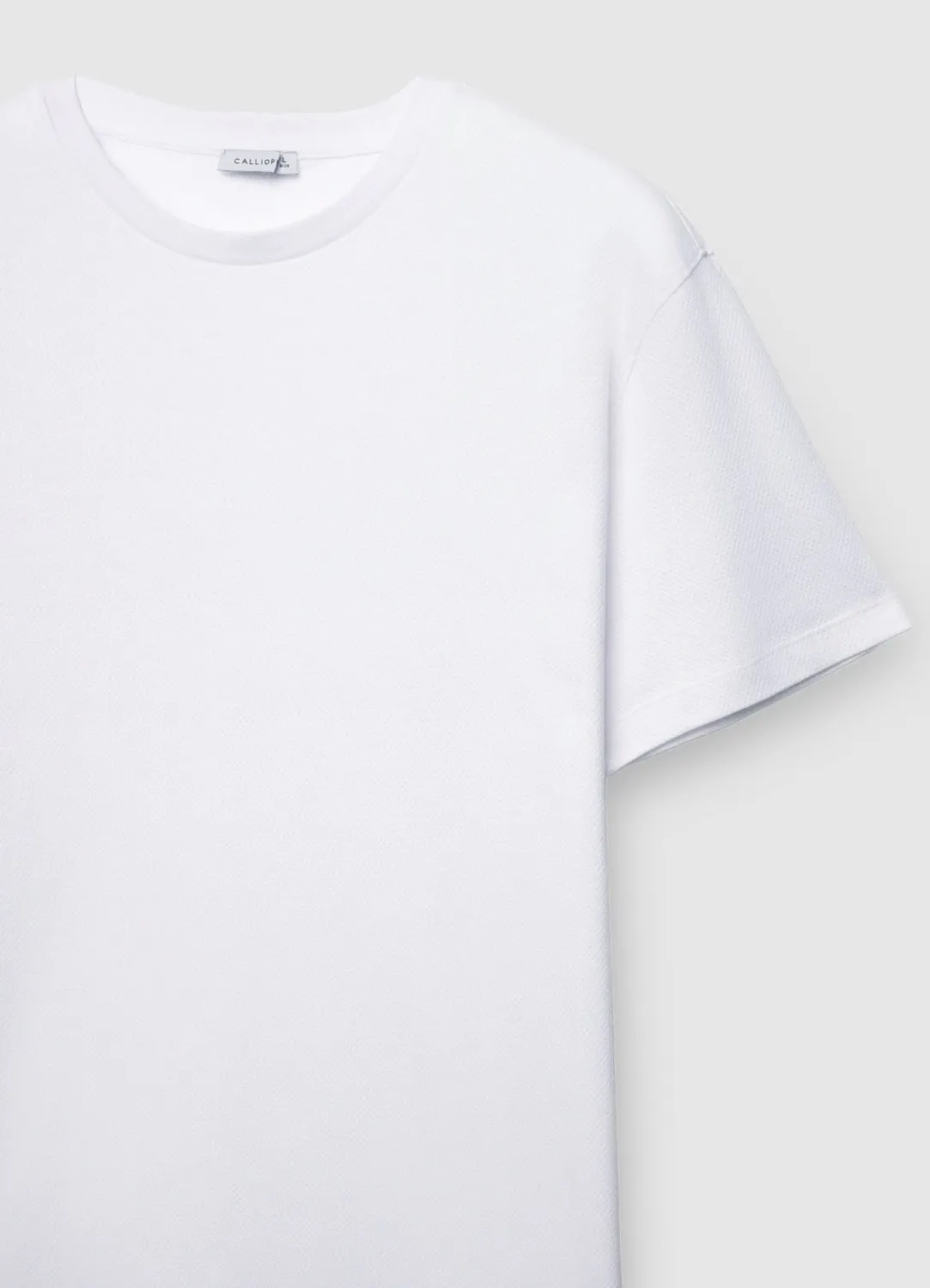Calliope T-shirt piqué homme col rond uni