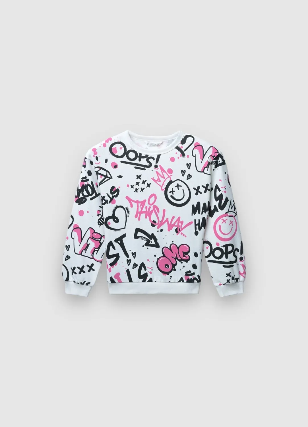 Calliope sweat fille imprimé graffiti