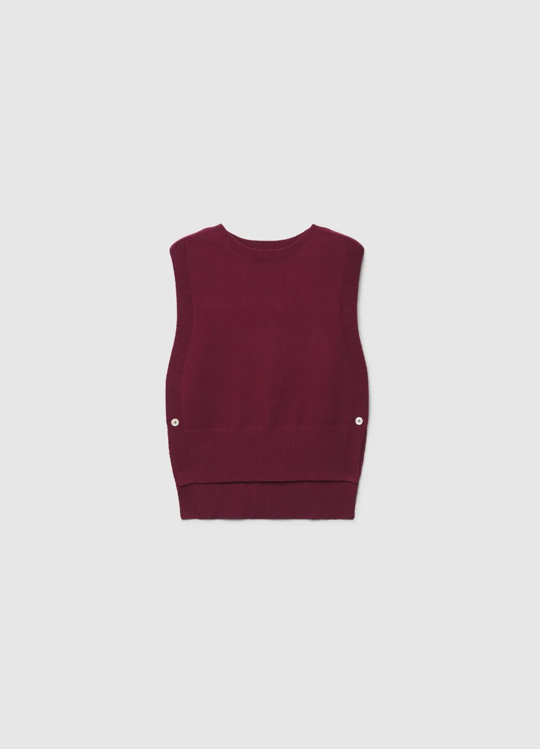 Calliope gilet maille uni femme sans manches