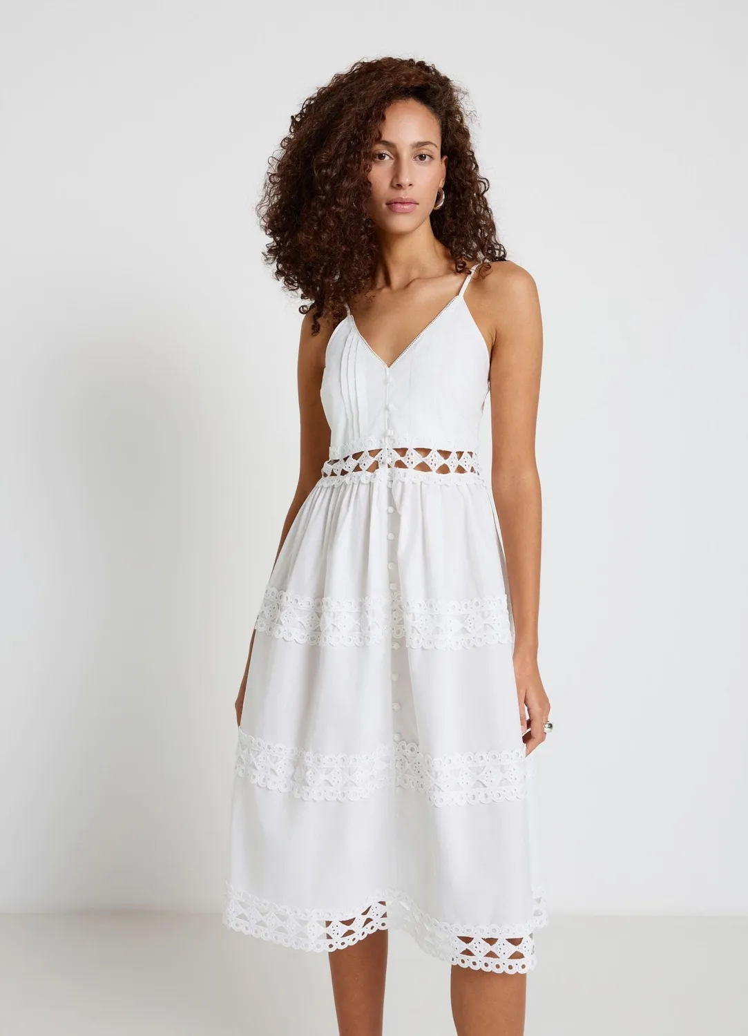 Calliope robe longue boutons femme bretelles